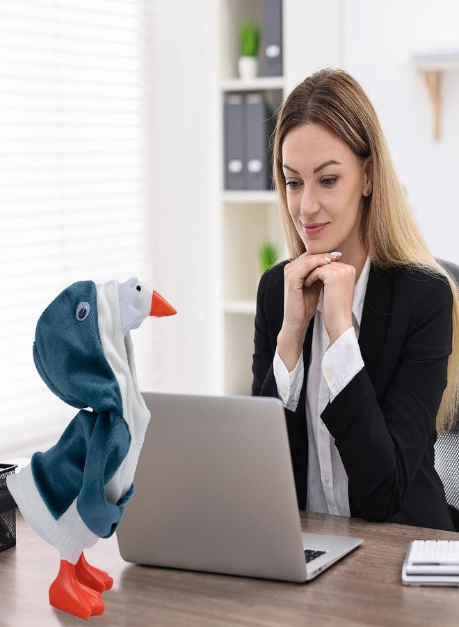 CAMDUCK 7 Inch Desk Goose Outfits, Blue Shark Hoodie for Desktop Goose, 7 Inches Mini Desk Geese Clothes Costume Clothing Accessories for Magnetic Geese Statue Table Decor - Image 5